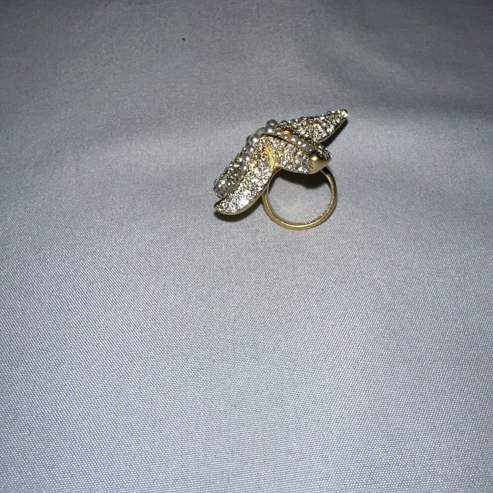 Kate Spade Sea Star Cocktail Ring Statement Piece KC909 Size 5